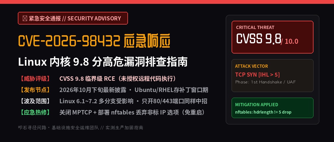 CVE-2026-98432 Linux内核协议栈攻防图解